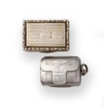 A George III and a George IV Silver Vinaigrette, The First by John Lawrence, Birmingham, 1818, The