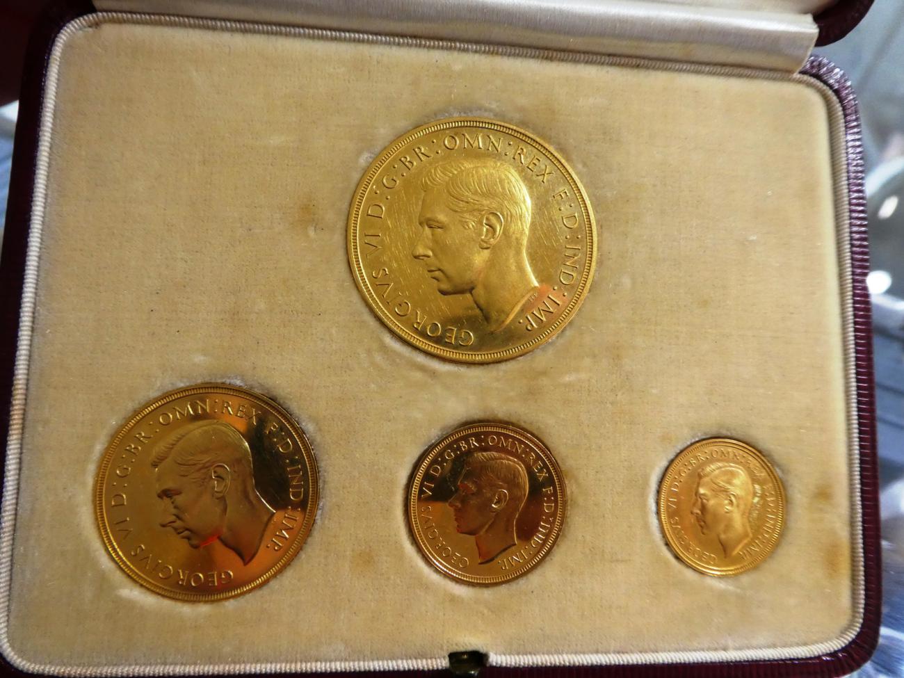 1937 George V Four Coin Gold Proof Set As issued in official original box of issue - Image 3 of 3