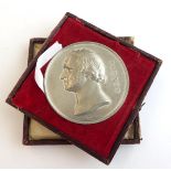 Commemorative Medal 'Opening of the Crystal Palace 1854' by L C Wyon; obv. left-facing bust of Sir