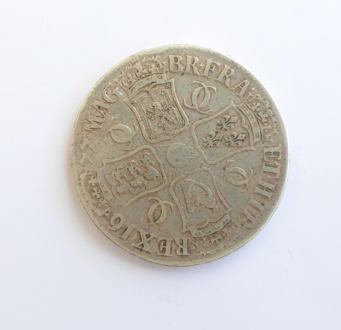 Charles II Crown 1677 V.NONO S3358 GF/NVF - Image 2 of 2