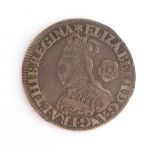 Elizabeth I Milled Sixpence 1562, mm star, tall, narrow bust with decorated dress, full, round flan,