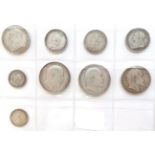 Victoria, 5 x Silver Coins comprising: florin 1897, 3 x shillings 1887JH, 1890 & 1900 & sixpence