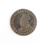 Elizabeth I Milled Shilling, without rose or date, mm star; intermediate size (30mm), decorated