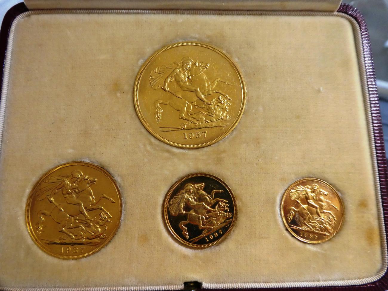 1937 George V Four Coin Gold Proof Set As issued in official original box of issue - Image 2 of 3