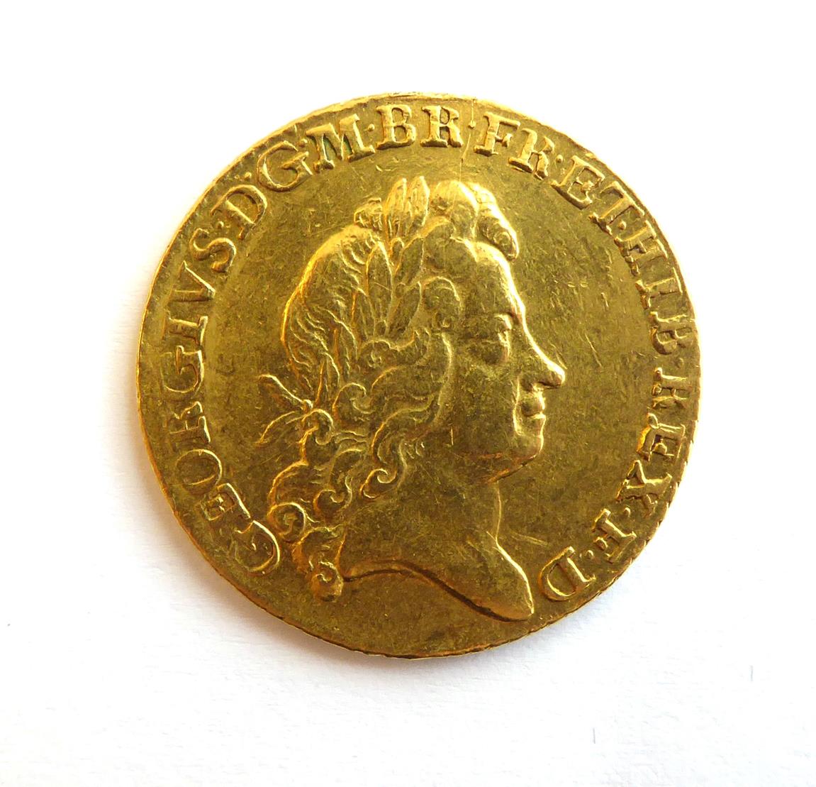 George I Guinea 1727 Fifth older Laur. Head, Tie with 2 ends GVF S3633 Rare especially in this