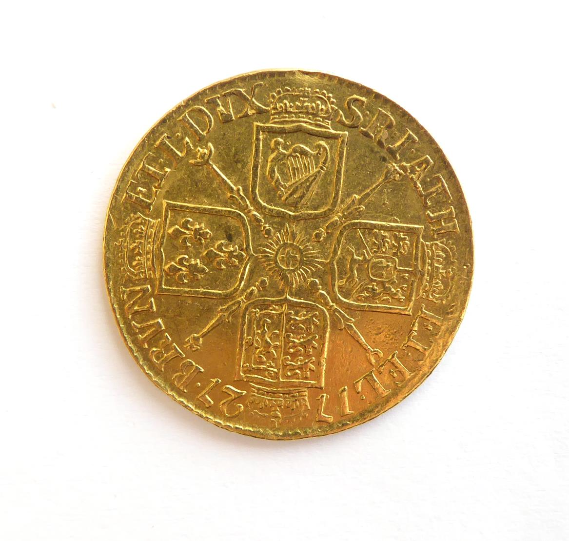 George I Guinea 1727 Fifth older Laur. Head, Tie with 2 ends GVF S3633 Rare especially in this - Image 2 of 2