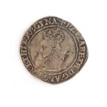 Elizabeth I Shilling, 2nd issue (1560-61) without rose or date, mm cross crosslet, large bust with