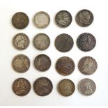 Collection of Sixpences Anne to Victoria: 1711, 1741, 1757, 4 x 1787, 1816, 1820, 1826, 1834,