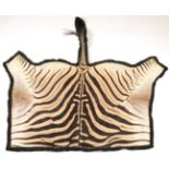 Taxidermy: Burchell's Zebra Flank Skin Rug (Equus quagga), modern, South Africa, high quality tanned