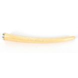 Tusks: A Silver Mounted Walrus Tusk (Odobenus rosmarus), circa early 19th century, a complete single