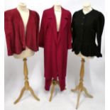 Assorted Late 20th Century Ladies' Costume, including three Jean Muir Studio items, raspberry