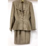 Circa 1950s Lilli Ann of San Francisco Two Piece Suit, comprising a silvered woven 'snakeskin'
