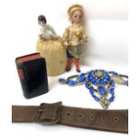 Early 20th Century Dolls and Costume Accessories, including a bisque socket head miniature doll