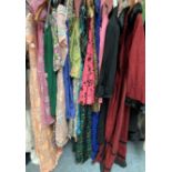 Assorted mid 20th century ladies evening wear etc (part rail)