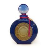 'Byzance' by Rochas Large Advertising Display Dummy Factice, the blue glass rounded bottle with