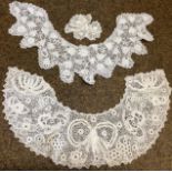 Assorted Mainly Early 20th Century Lace, comprising Irish Crochet collars, cuffs, baby bonnet, dress