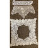 Assorted Mainly Early 20th Century Lace, comprising Maltese collars, handkerchief edges, lengths