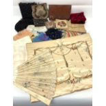 Assorted Late 19th Century/Early 20th Century Costume Accessories, including a cream satin