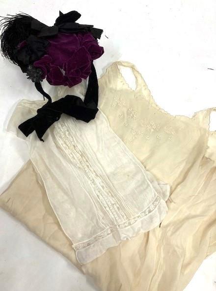 Late 19th Century/Early 20th Costume and Accessories, including lady's black silk bodice with bead - Image 11 of 11