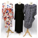 Assorted Late 20th Century Ladies' Costume, including a Tricosa black long sleeved jersey dress,