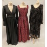 Assorted Circa 1970s Ladies' Costume, comprising Roter London pink chiffon type butterfly dress with