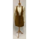 Early 1970s Biba Mail Order Brown Tweed Two Piece, comprising a mini skirt with high waist and