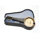 Banjolin (Banjo Mandolin) 8 strings, 5 1/2'' head, wooden resonator, no label or marking, with