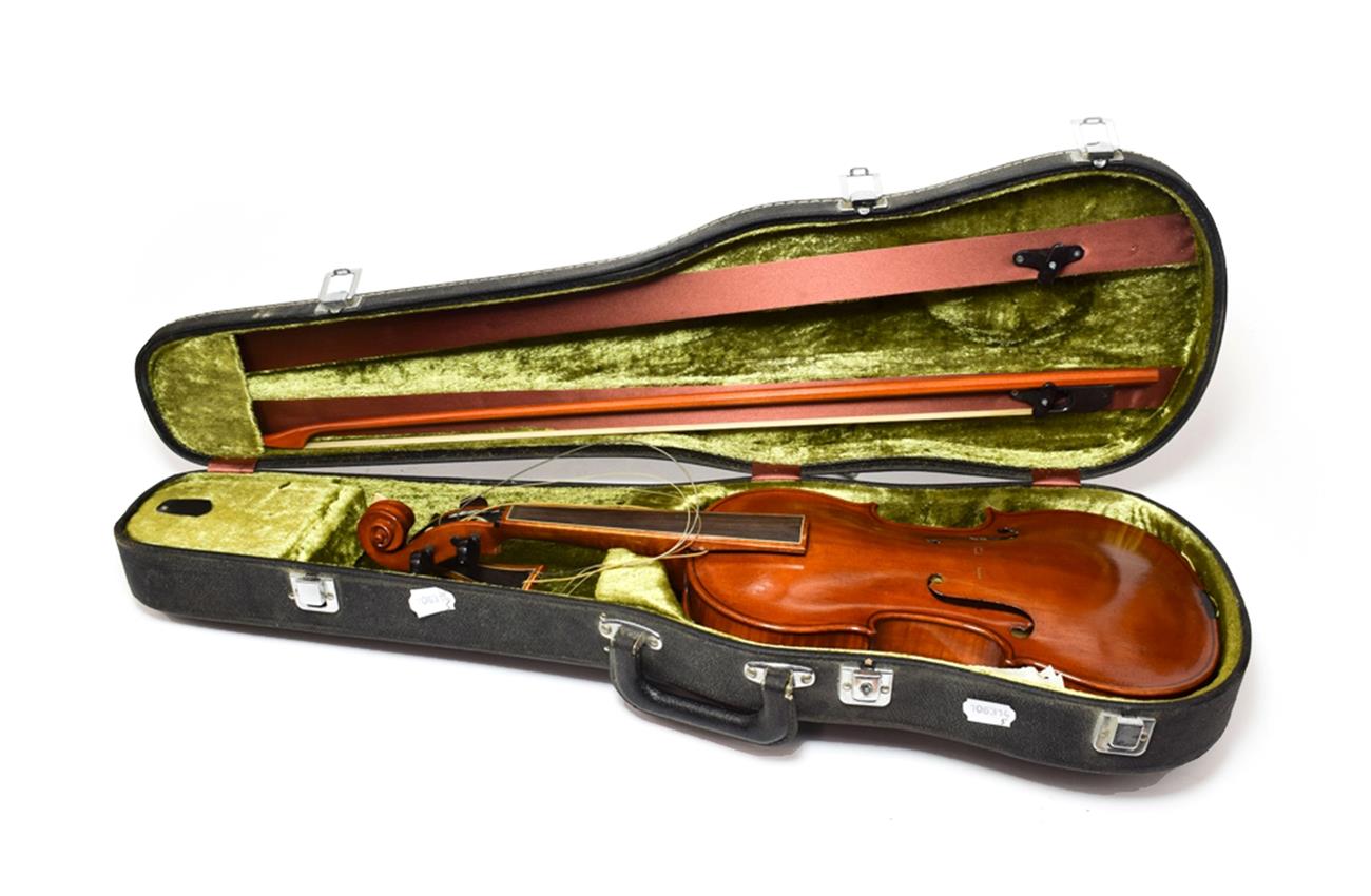 Baroque Violin 14'' two piece back, ebony pegs, ebony inlay to fingerboard and tailpiece,
