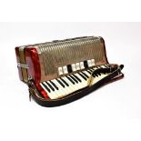 Accordion Hohner Contessa IVM stamped 'Made in Germany' no.394347, 41 piano keys, 120 bass