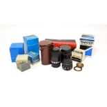 Various Lenses Tamron f4.5 85-210mm, Super Travener f2.8 28mm, Super Travener f2.8 135mm, Tamron