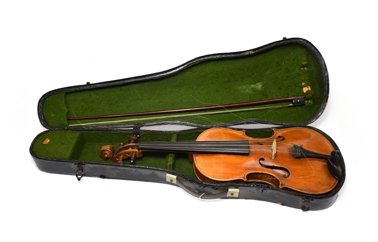 Violin 14'' two piece back, ebony fingerboard, labelled 'Jacobus Stainer In Absam Prope Oenipontum