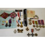 A Collection of Various Medals and Badges, including:- a 1914-15 Star and Victory Medal awarded to