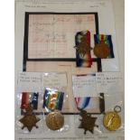 Three First World War Pairs to the Border Regiment, each comprising 1914-15 Star and Victory