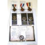 Three Single 1914-15 Stars to the Border Regiment, awarded to 20272 PTE.J.(James) CARTWRIGHT;