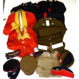 A Small Quantity of Uniforms and Accessories to the Border Regiment, comprising two scarlet mess