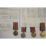 Four British War Medals, awarded to:- SURG.LT. N.V.WILLIAMS R.N. with a note Norman Valentine