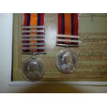 A Queen's South Africa Medal, with two clasps TRANSVAAL and SOUTH AFRICA 1902, awarded to 3902 PTE.