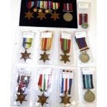 A Second World War Group of Four Medals and Miniatures, comprising 1939-45 Star, Atlantic Star,