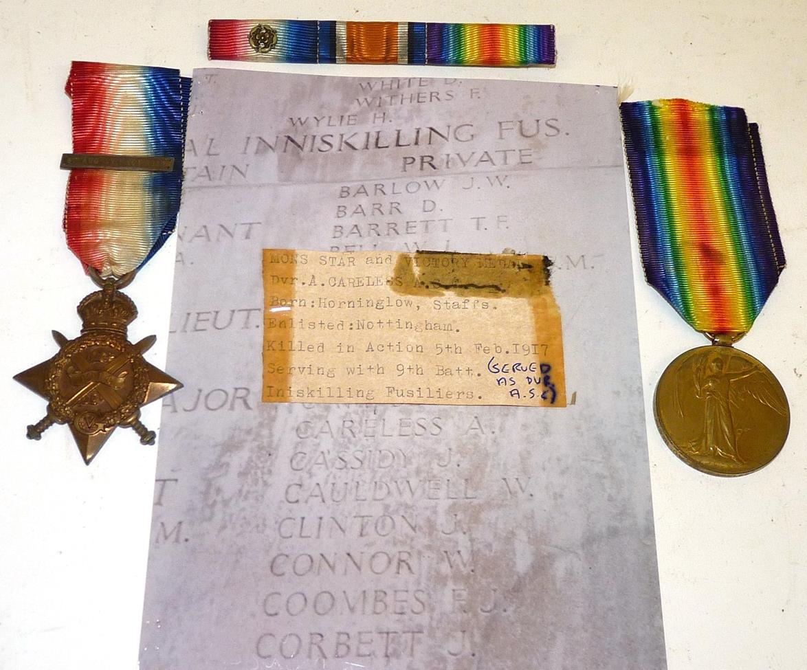 A First World War Pair, comprising 1914 Star with 'Mons' clasp 5TH AUG.-22ND NOV.1916 and Victory