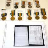 Five Single British War Medals to the Border Regiment, awarded to 18613 A.SJT.A.PATTISON; 33608