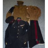 A Second World War No.2 Dress Uniform to a Captain, Royal Artillery, comprising a peaked cap with