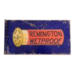 An Early 20th Century Double Sided Enamel Sign for Remington Waterproof Cartridges, each side