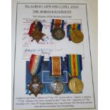 Two First World War Trios, each comprising 1914-15 Star, British War Medal and Victory Medal,