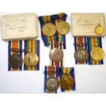 Three First World War Pairs, each comprising British War Medal and Victory Medal, awarded to:- 33928