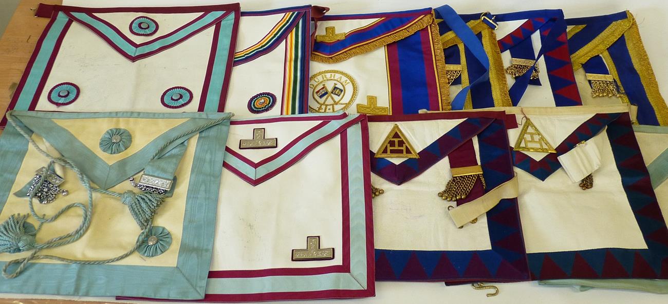 A Quantity of Masonic Regalia, including two Rose Croix 18th Degree Collars with gilt metal and - Image 2 of 3