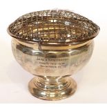 A George V Silver Bowl, by Docker and Burn Ltd., Birmingham, 1928, fluted tapering and on