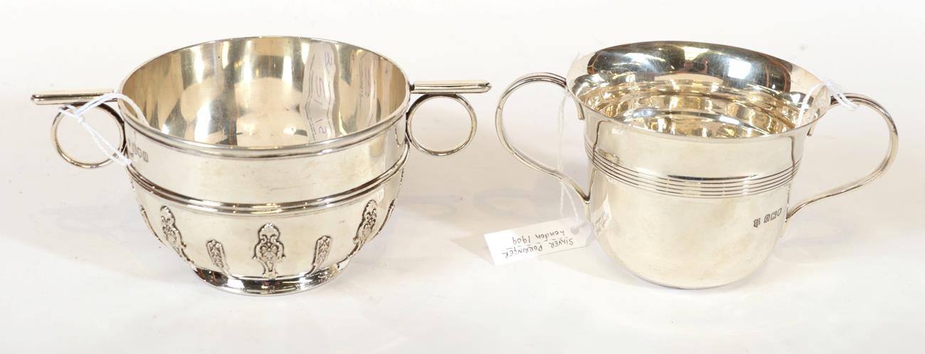 An Edward VII Silver Porringer, by Holland, Aldwinckle and Slater, London, 1909, tapering