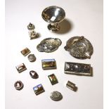 A Collection of Silver, including: a pedestal dish, Birmingham, 1972, filled; a German silver
