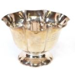 A George V Silver Bowl, by Horace Woodward and Co. Ltd., London, 1910, fluted tapering, on fluted