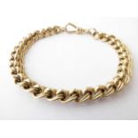 A 9 Carat Gold Bracelet, length 20.5cm . Gross weight 19.8 grams